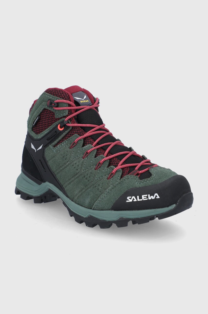 Черевики Salewa Alp Mate Mid жіночі колір зелений злегка утеплені
