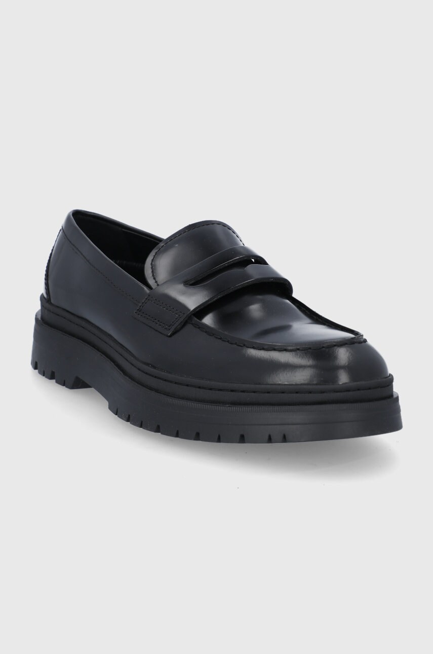 Шкіряні мокасини Vagabond Shoemakers James чоловічі колір чорний