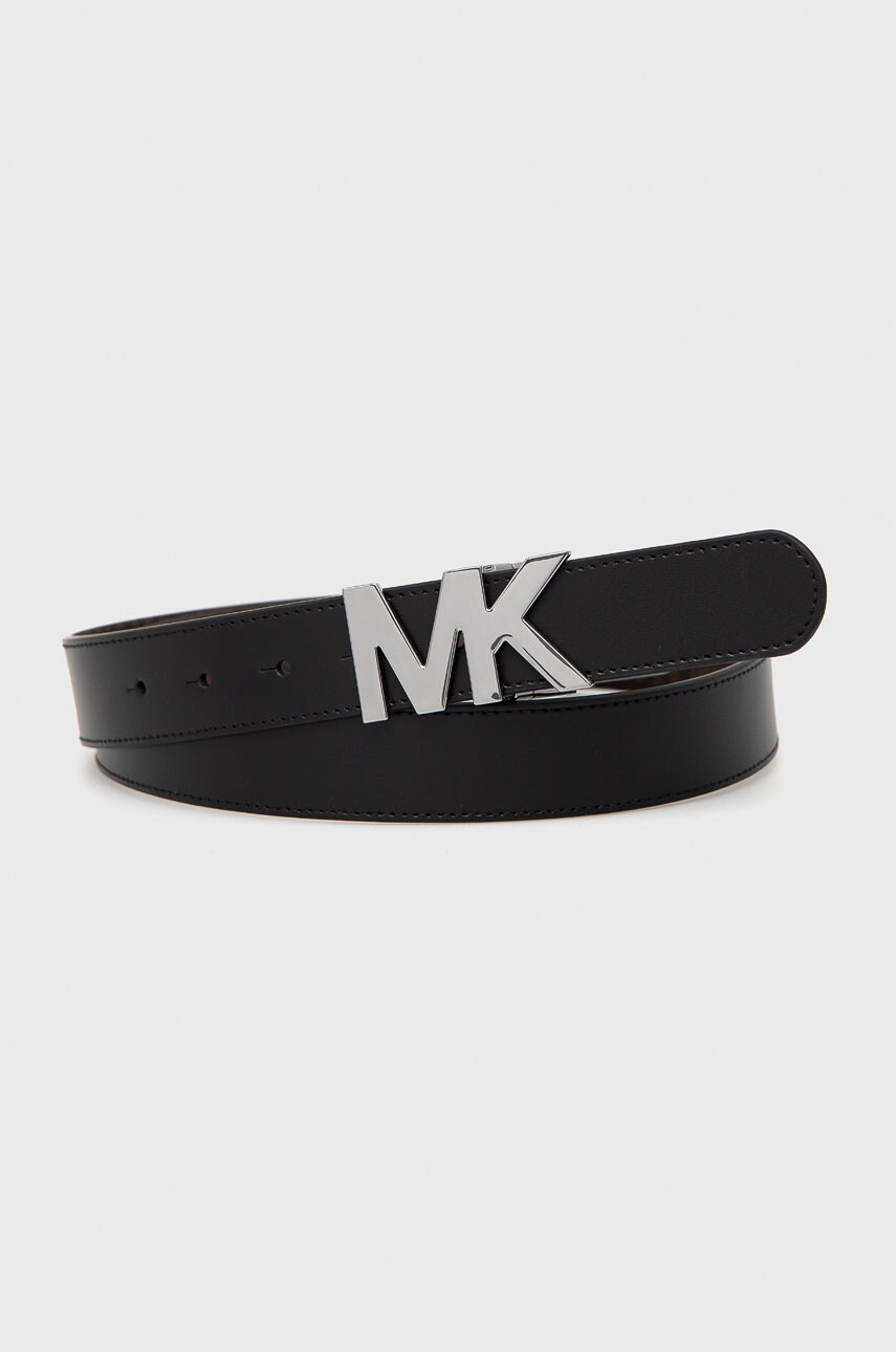 Двосторонній шкіряний ремінь Michael Kors чоловічий колір чорний