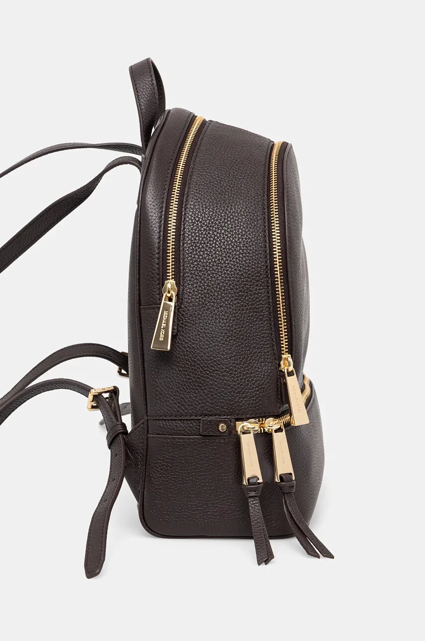 Шкіряний рюкзак MICHAEL Michael Kors жіночий колір коричневий малий однотонний