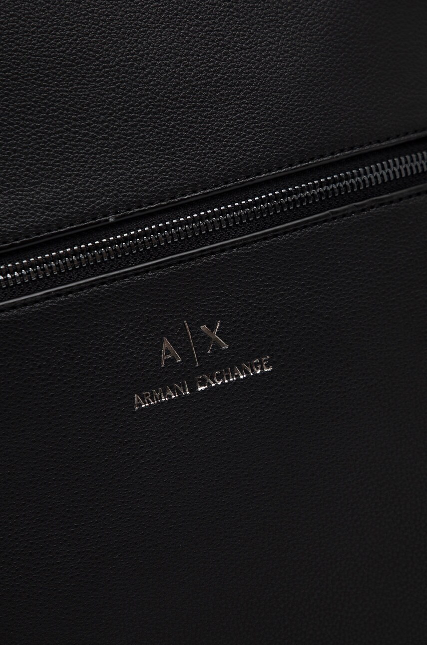 Рюкзак Armani Exchange чоловічий колір чорний великий однотонний