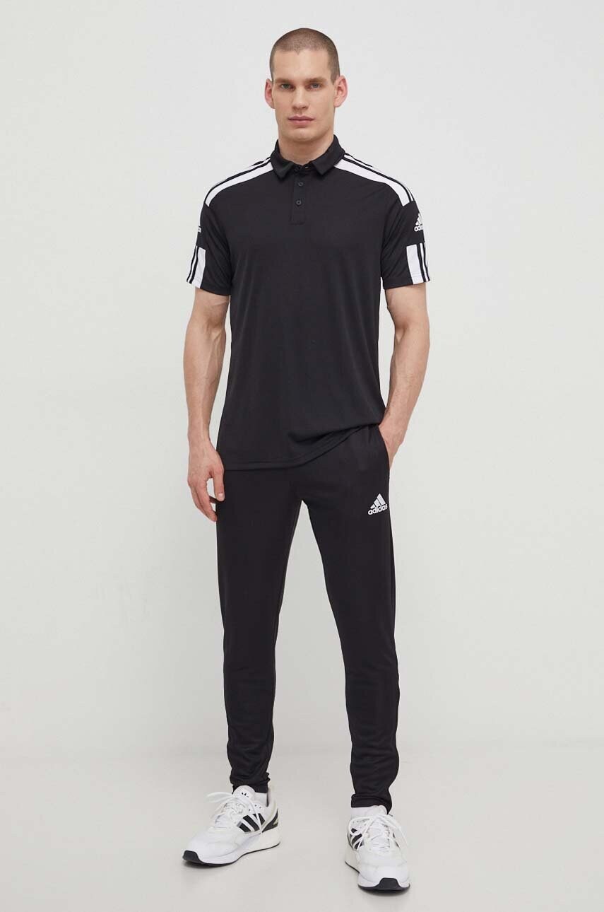 Поло для тренувань adidas Performance Squadra 21 колір чорний з принтом