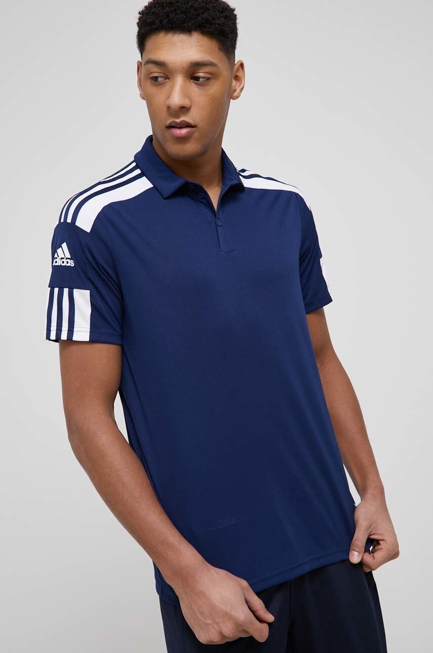 Поло для тренувань adidas Performance Squadra 21 колір синій з аплікацією