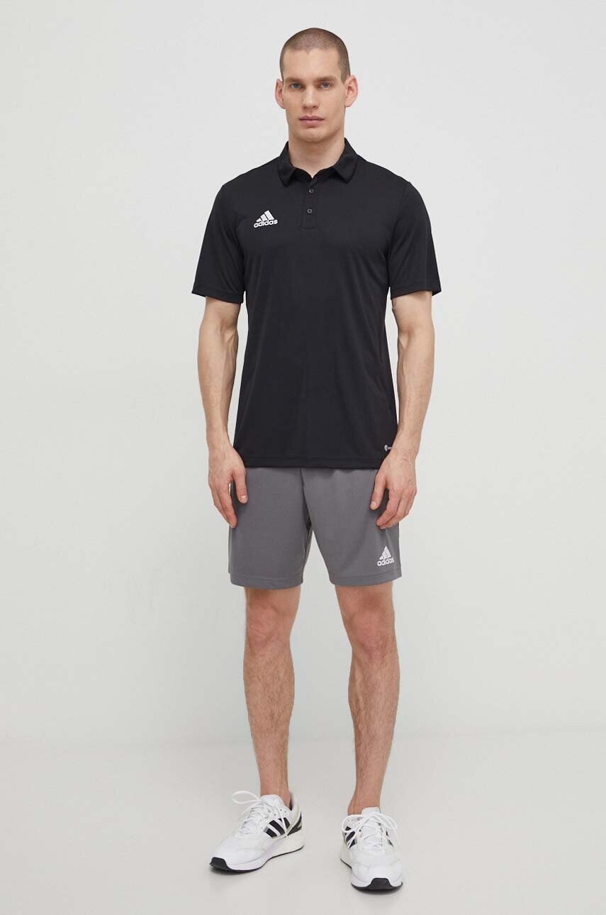 Поло для тренувань adidas Performance Entrada 22 колір чорний однотонний