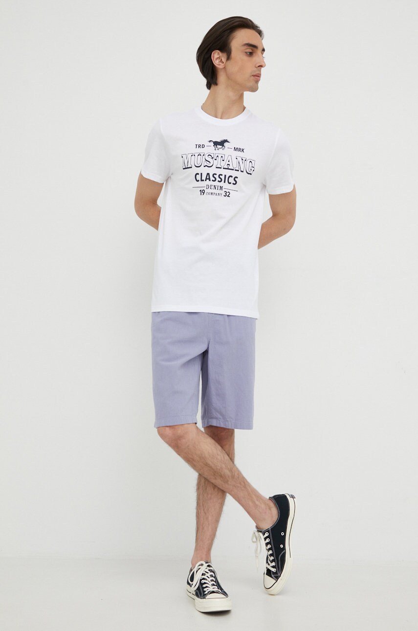 Шорти з домішкою льону Lee Relaxed Drawstring S Misty Lilac чоловічі колір фіолетовий