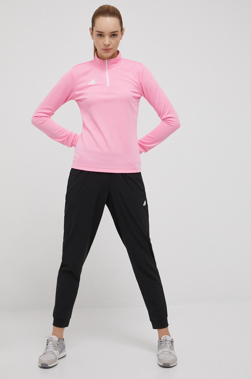 Штани для тренувань adidas Performance Versatile HD9622 жіночі колір чорний пряме висока посадка