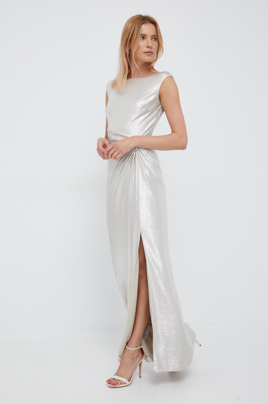Сукня Lauren Ralph Lauren колір срібний maxi пряма