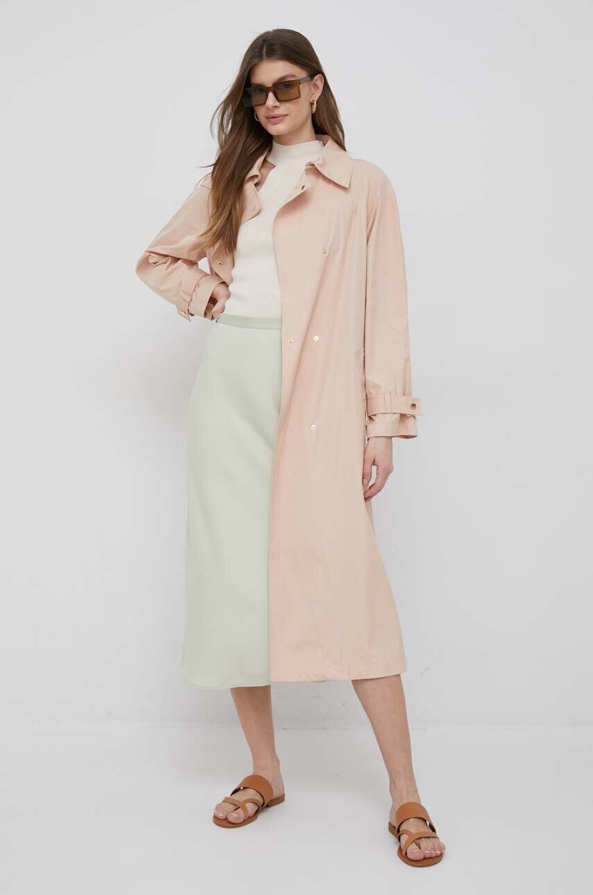 Топ Dkny жіночий колір бежевий півгольф