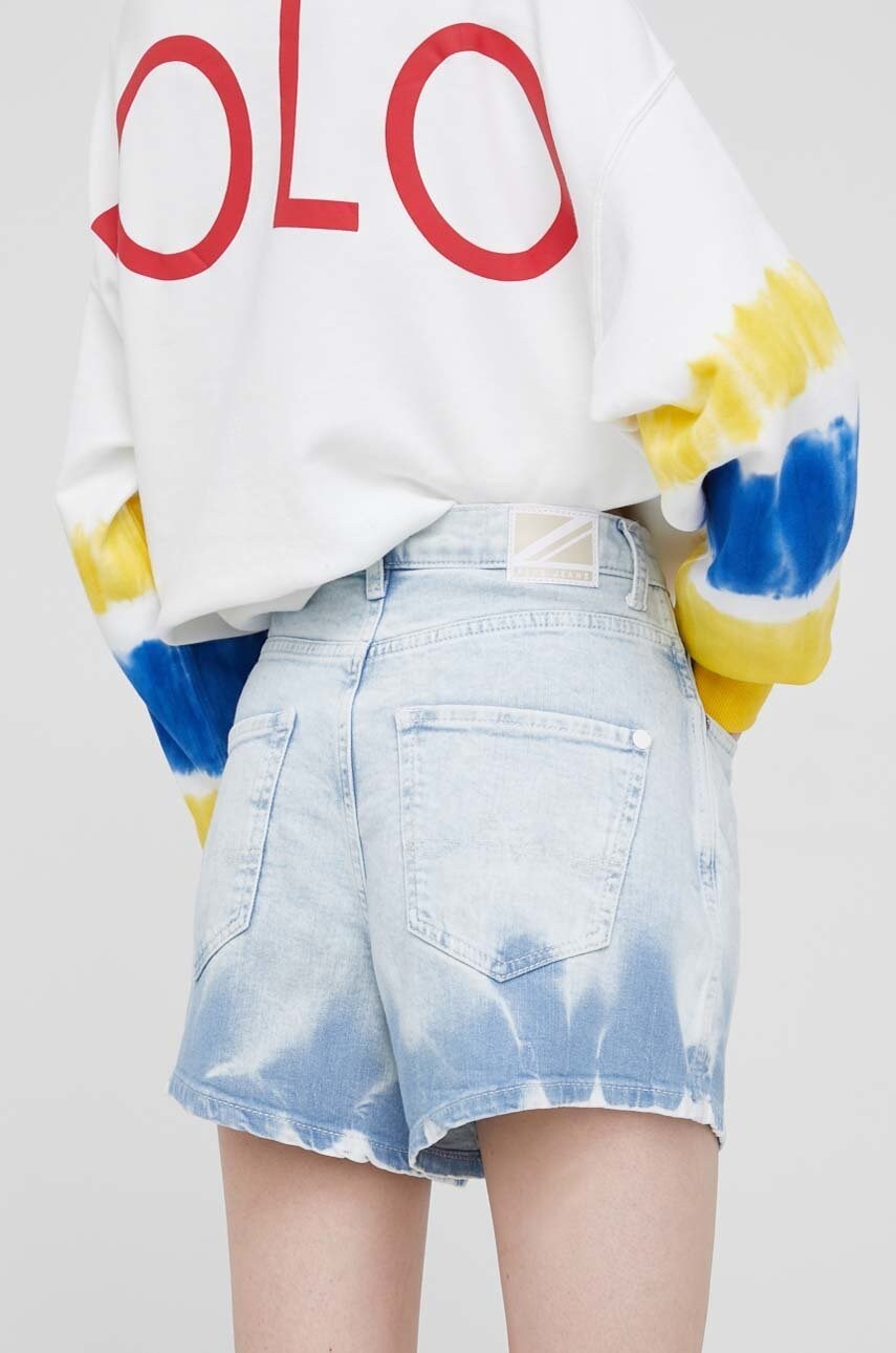 Джинсові шорти Pepe Jeans Rachel Short Tie Dye жіночі візерунок висока посадка