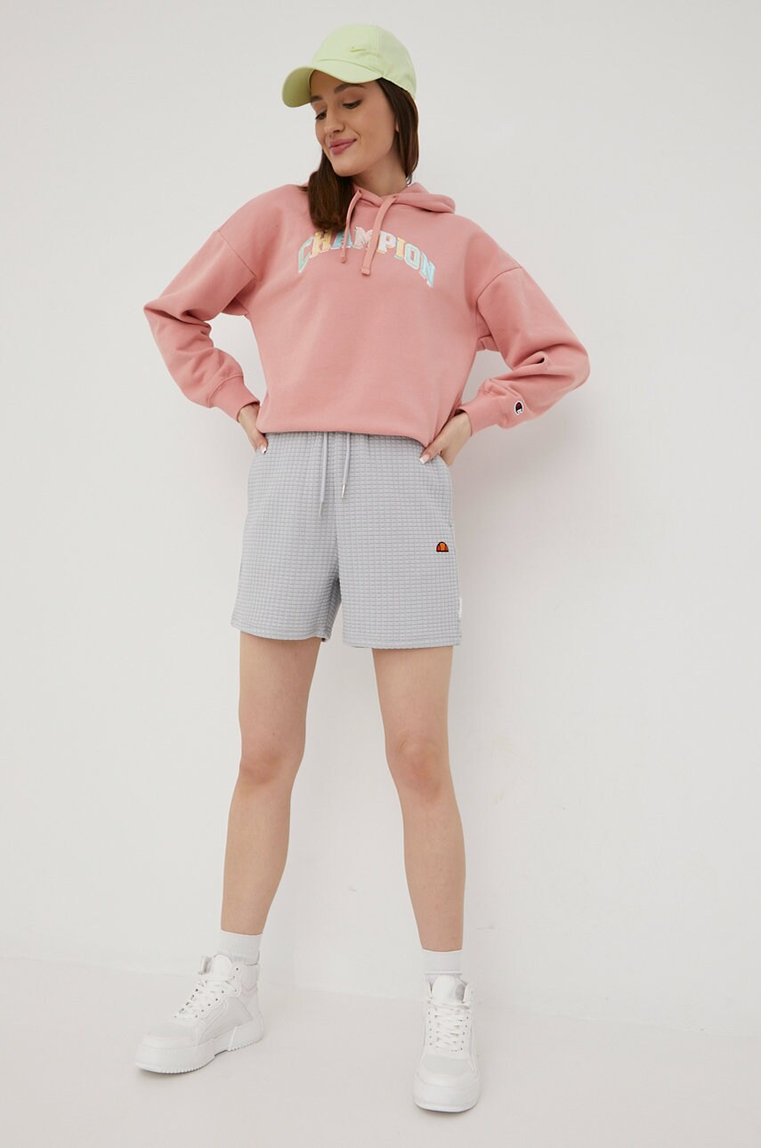 Шорти Ellesse жіночі колір сірий однотонні висока посадка
