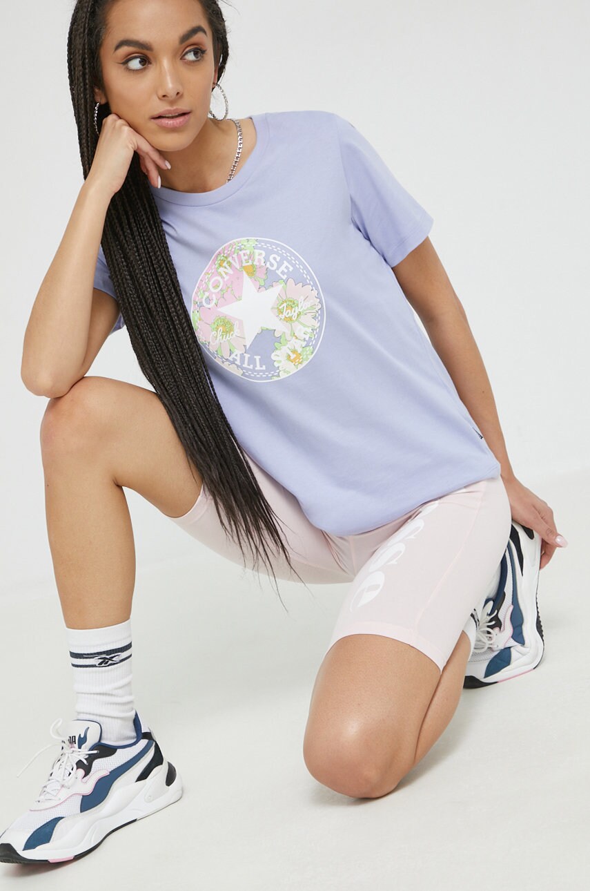 Шорти Ellesse жіночі колір рожевий з принтом висока посадка
