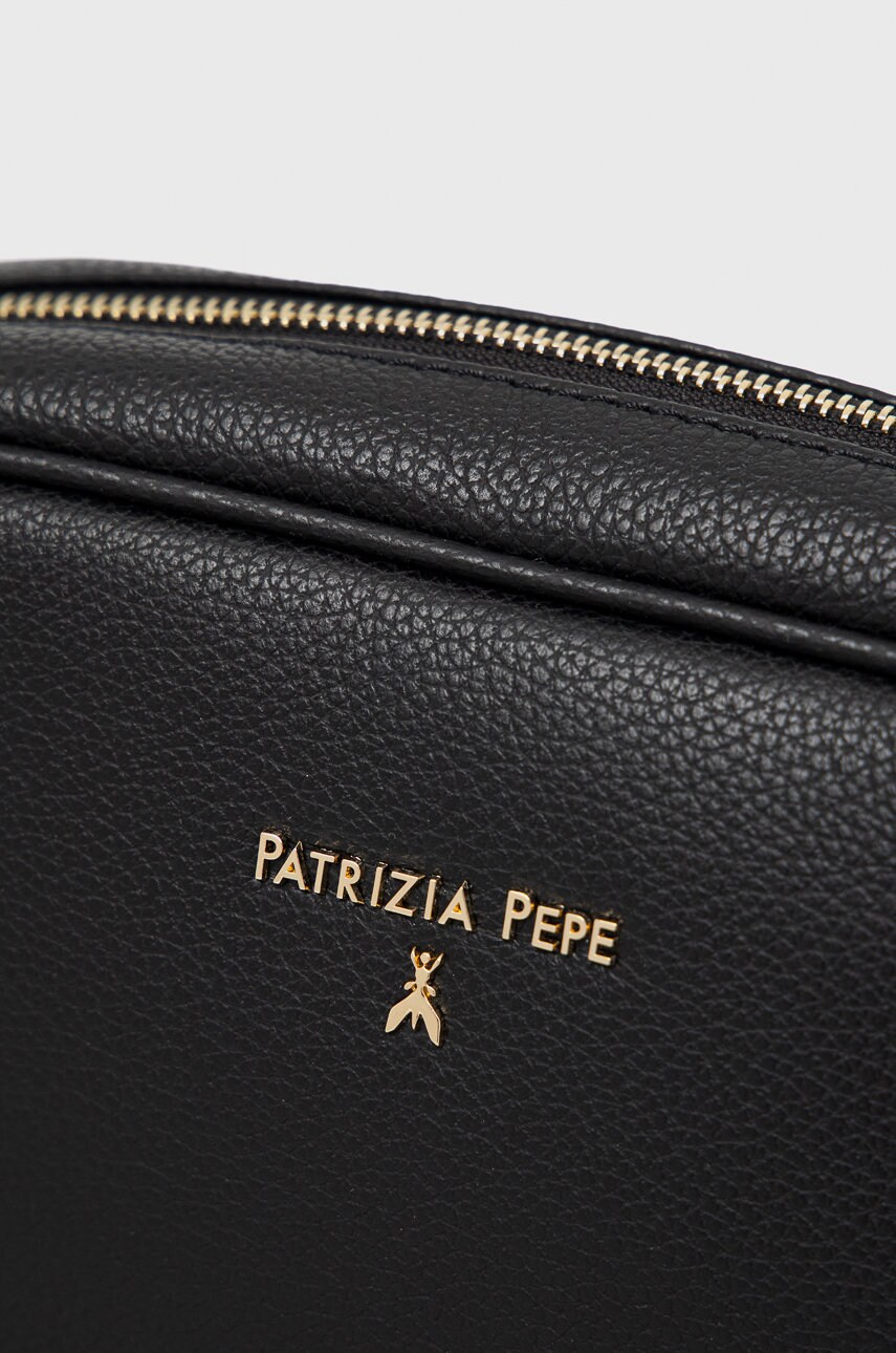 Шкіряна сумочка Patrizia Pepe колір чорний