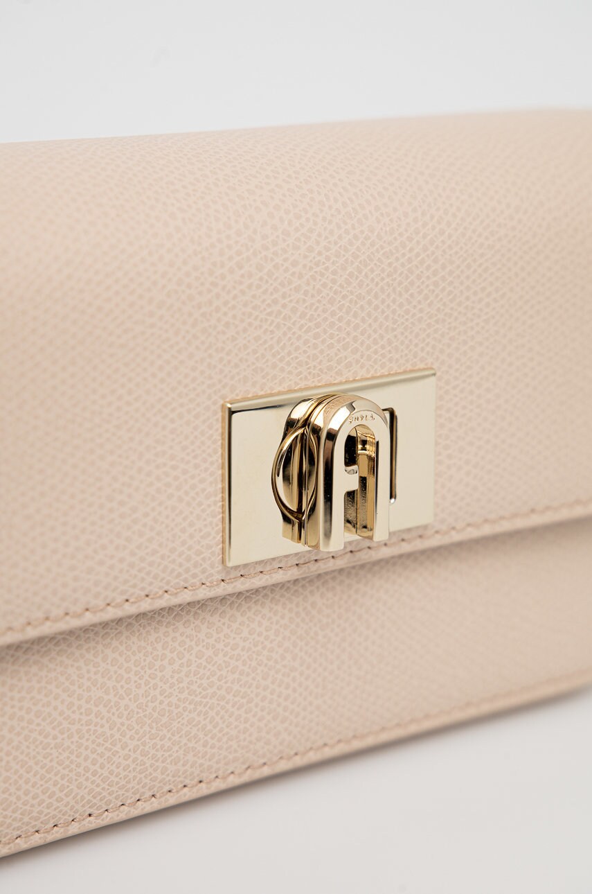 Шкіряна сумочка Furla колір рожевий