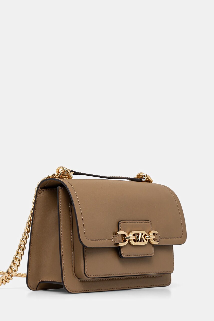 Шкіряна сумочка MICHAEL Michael Kors колір бежевий