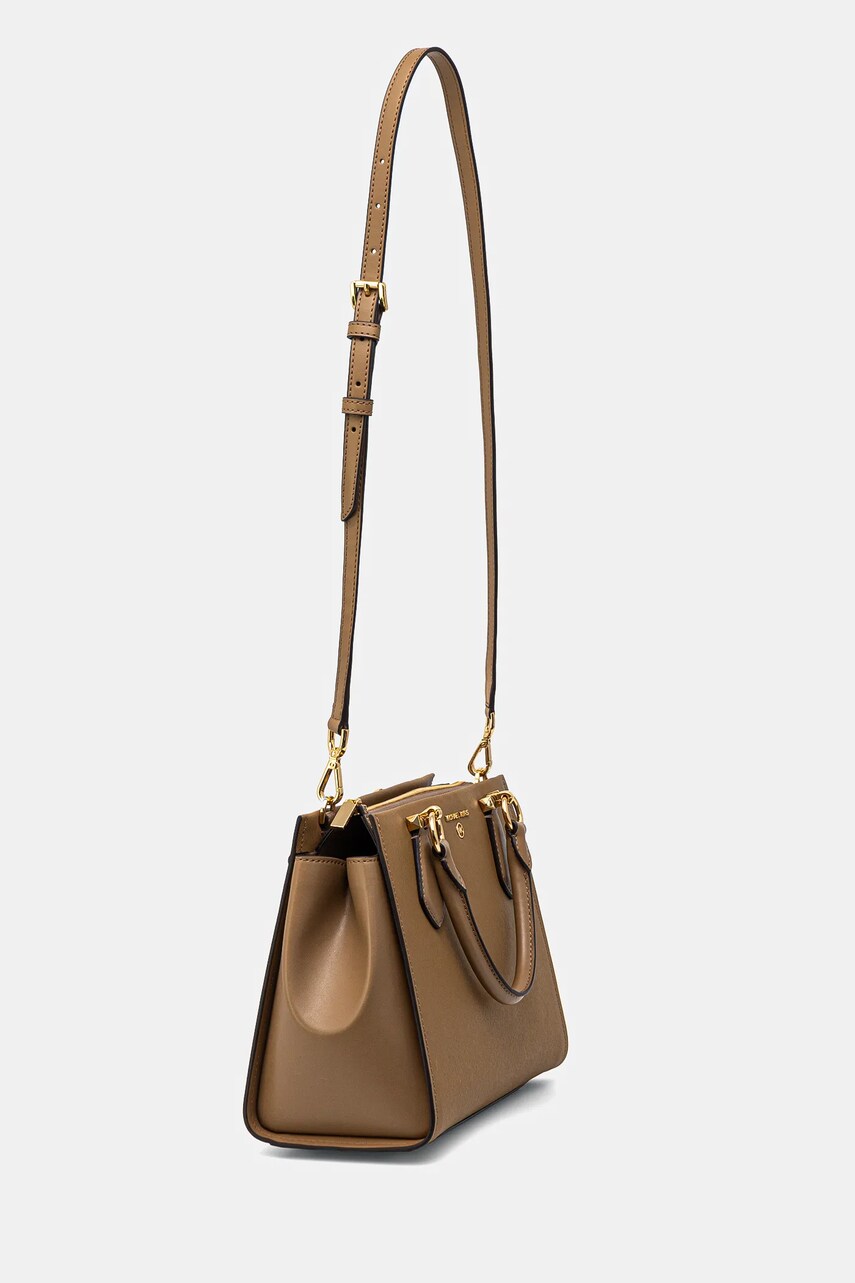 Шкіряна сумочка MICHAEL Michael Kors колір бежевий
