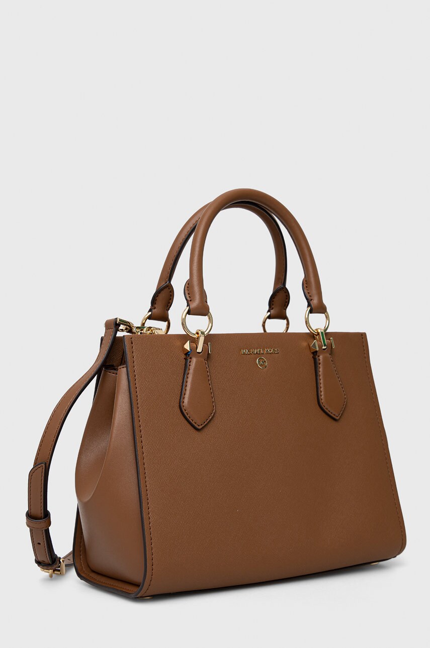 Шкіряна сумочка MICHAEL Michael Kors колір коричневий