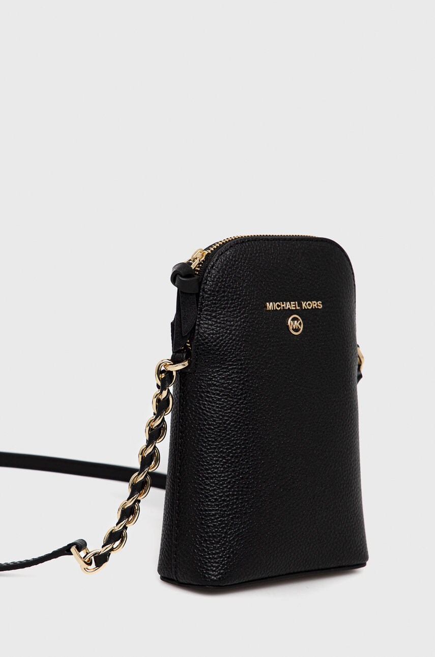 Шкіряний чохол на телефон MICHAEL Michael Kors колір чорний