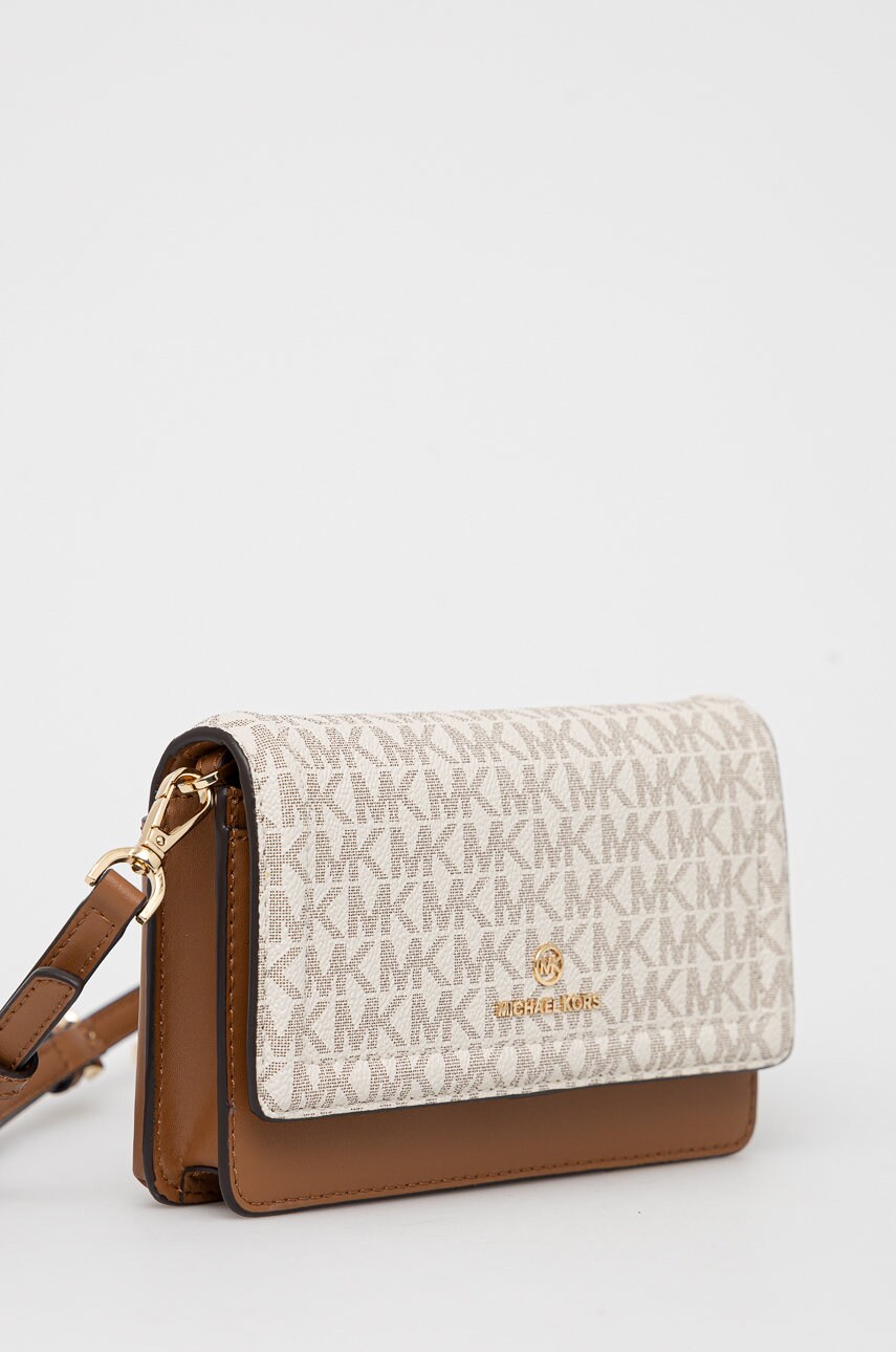 Шкіряна сумочка MICHAEL Michael Kors колір бежевий