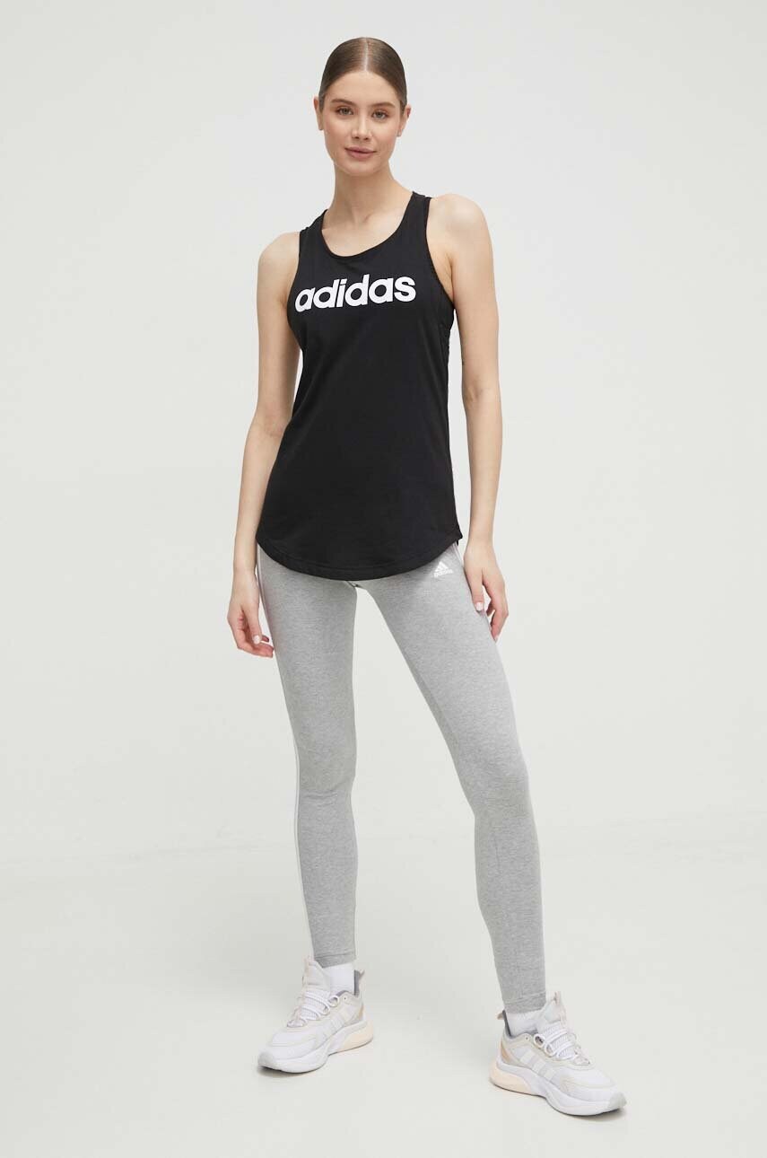 Бавовняний топ adidas GL0566 колір чорний