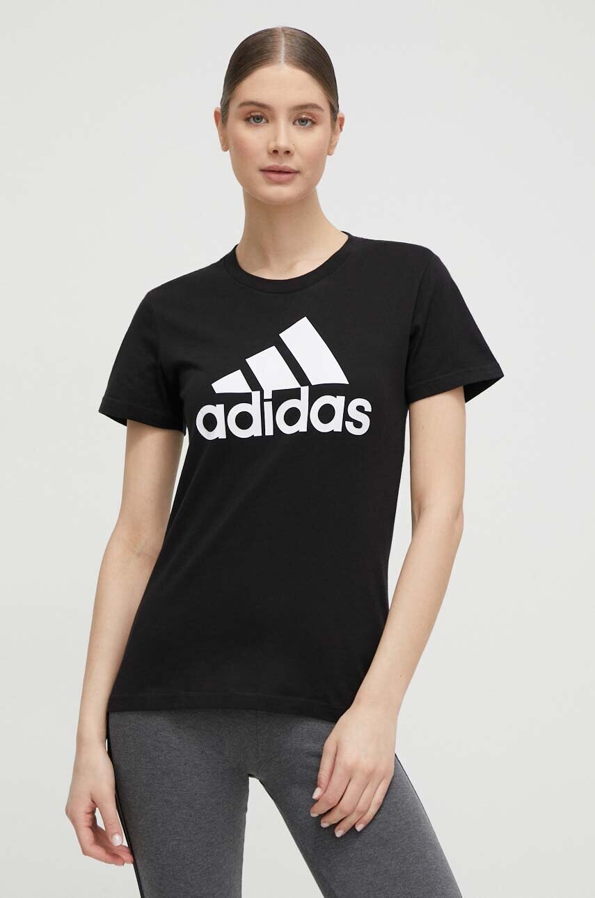 Бавовняна футболка adidas GL0722 колір чорний