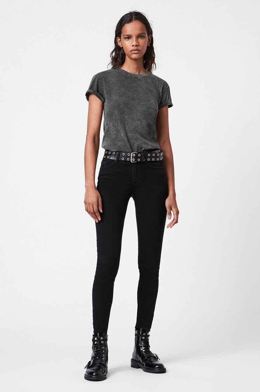 Бавовняна футболка AllSaints колір сірий