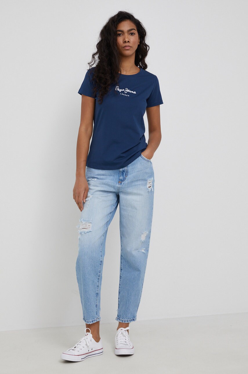 Футболка Pepe Jeans New Virginia Ss N жіноча колір синій