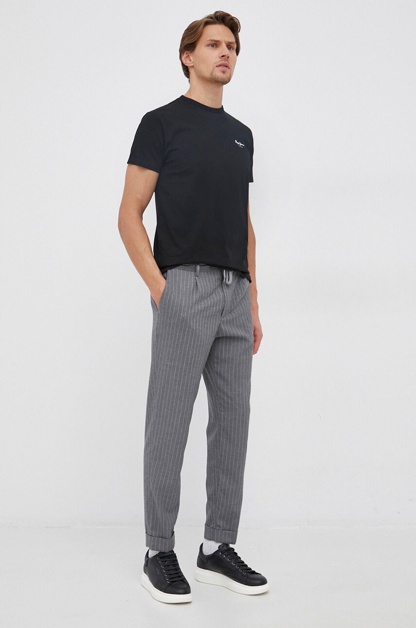Футболка Pepe Jeans Basic чоловіча колір чорний гладкий