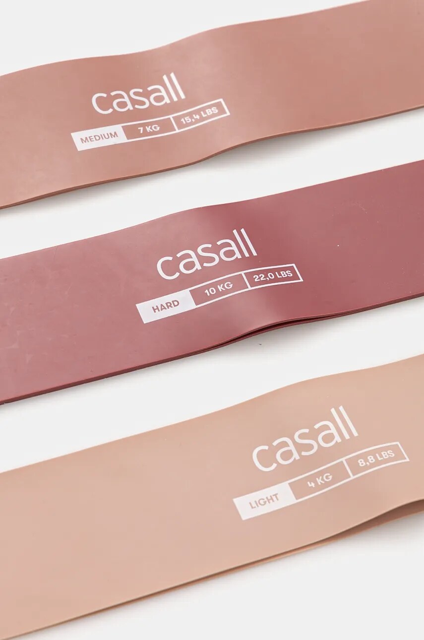 Стрічки опору для вправ Casall 3-pack колір рожевий