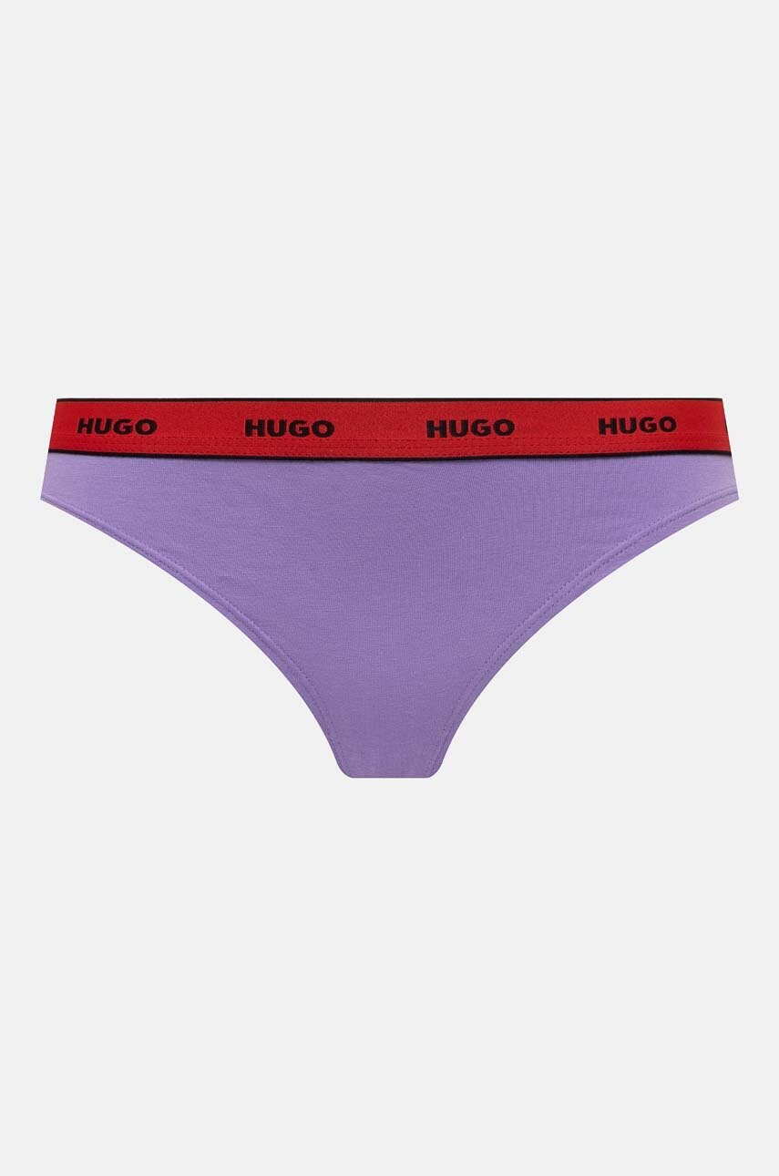 Стринги HUGO 3-pack колір чорний 50480150
