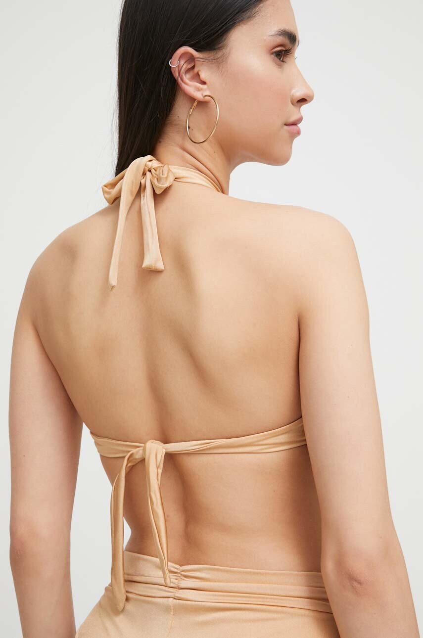 Купальний бюстгальтер Guess колір жовтий м'яка чашечка