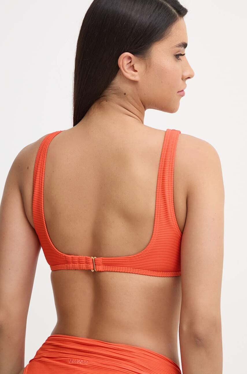 Купальний бюстгальтер Billabong колір зелений злегка ущільнена чашечка