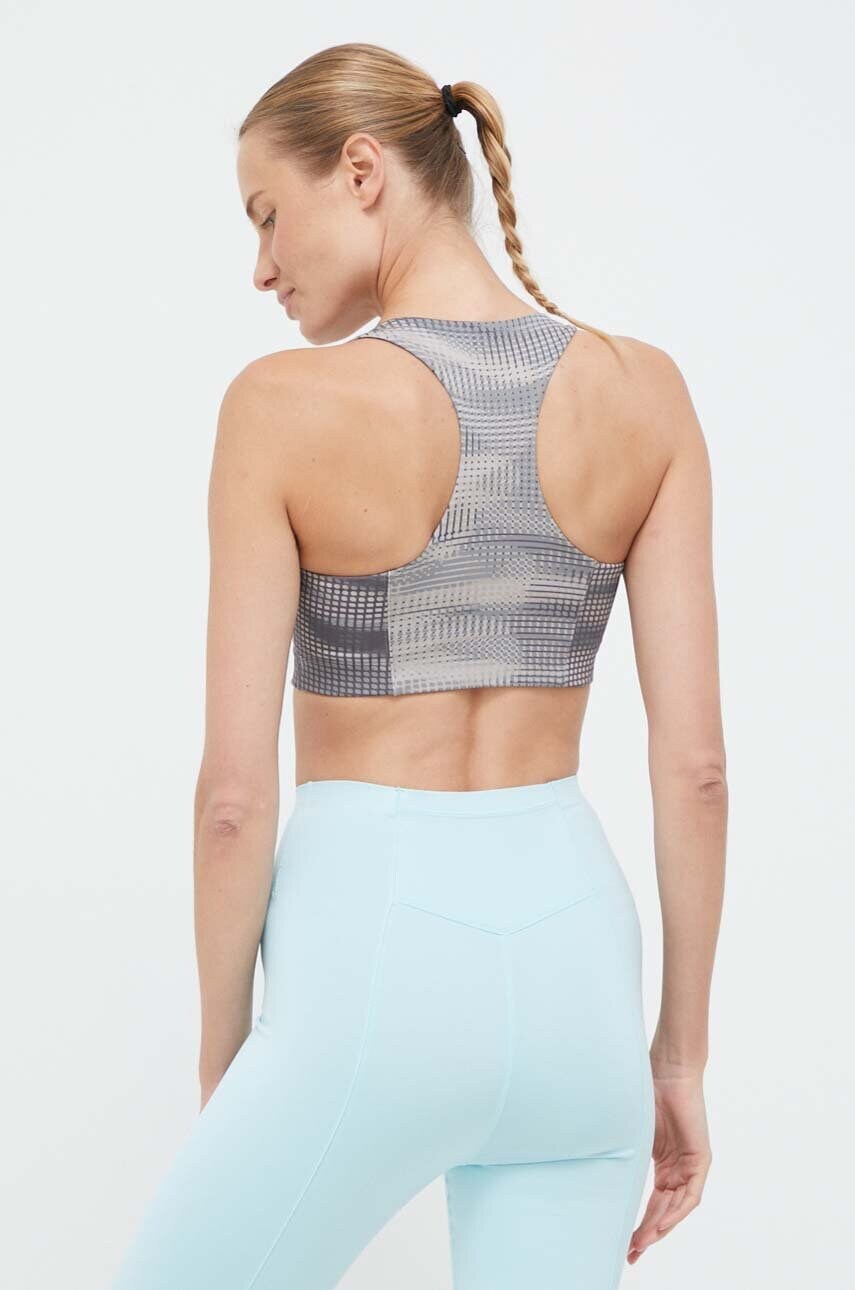 Спортивний бюстгальтер Calvin Klein Performance Essentials колір сірий візерунок