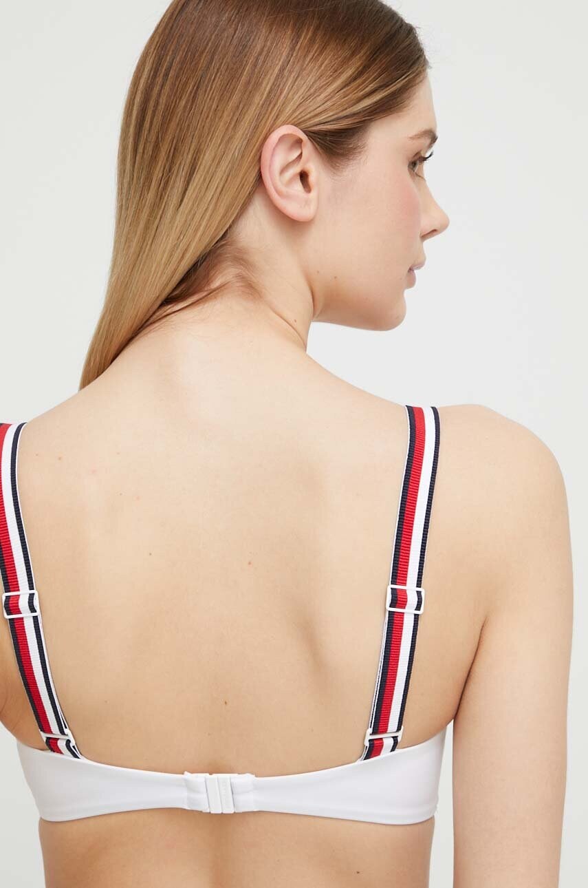 Купальний бюстгальтер Tommy Hilfiger колір білий м'яка чашечка