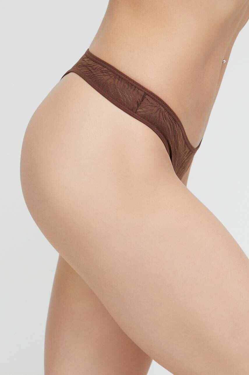 Стринги Calvin Klein Underwear колір коричневий