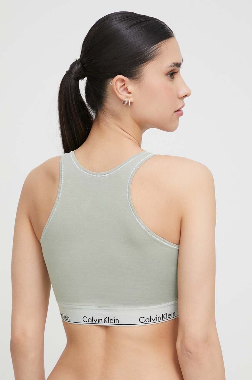 Бюстгальтер Calvin Klein Underwear колір зелений однотонний