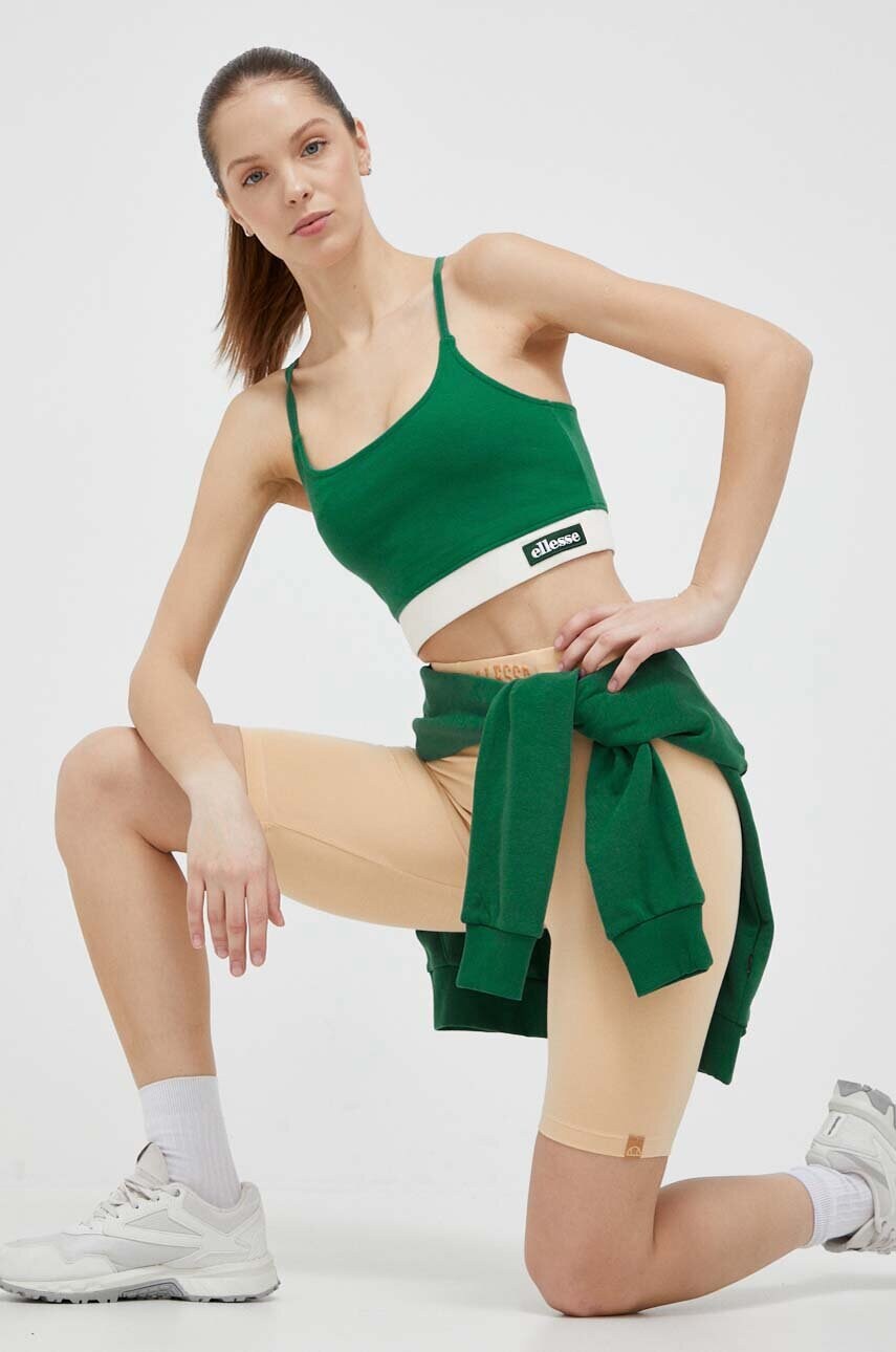 Спортивний бюстгальтер Ellesse колір зелений однотонний SGR17946-GREEN