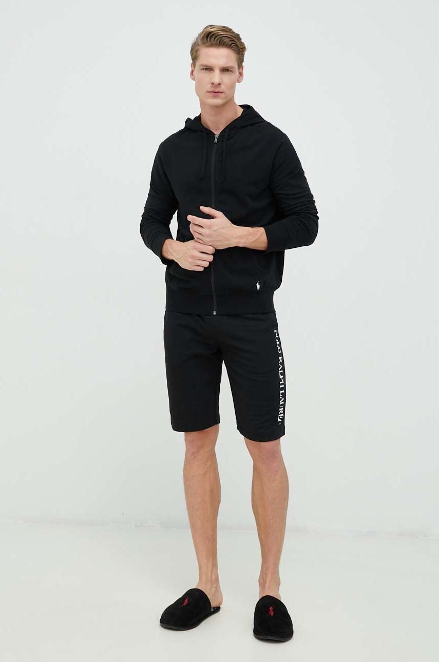 Піжамні шорти Polo Ralph Lauren чоловічі колір чорний з принтом