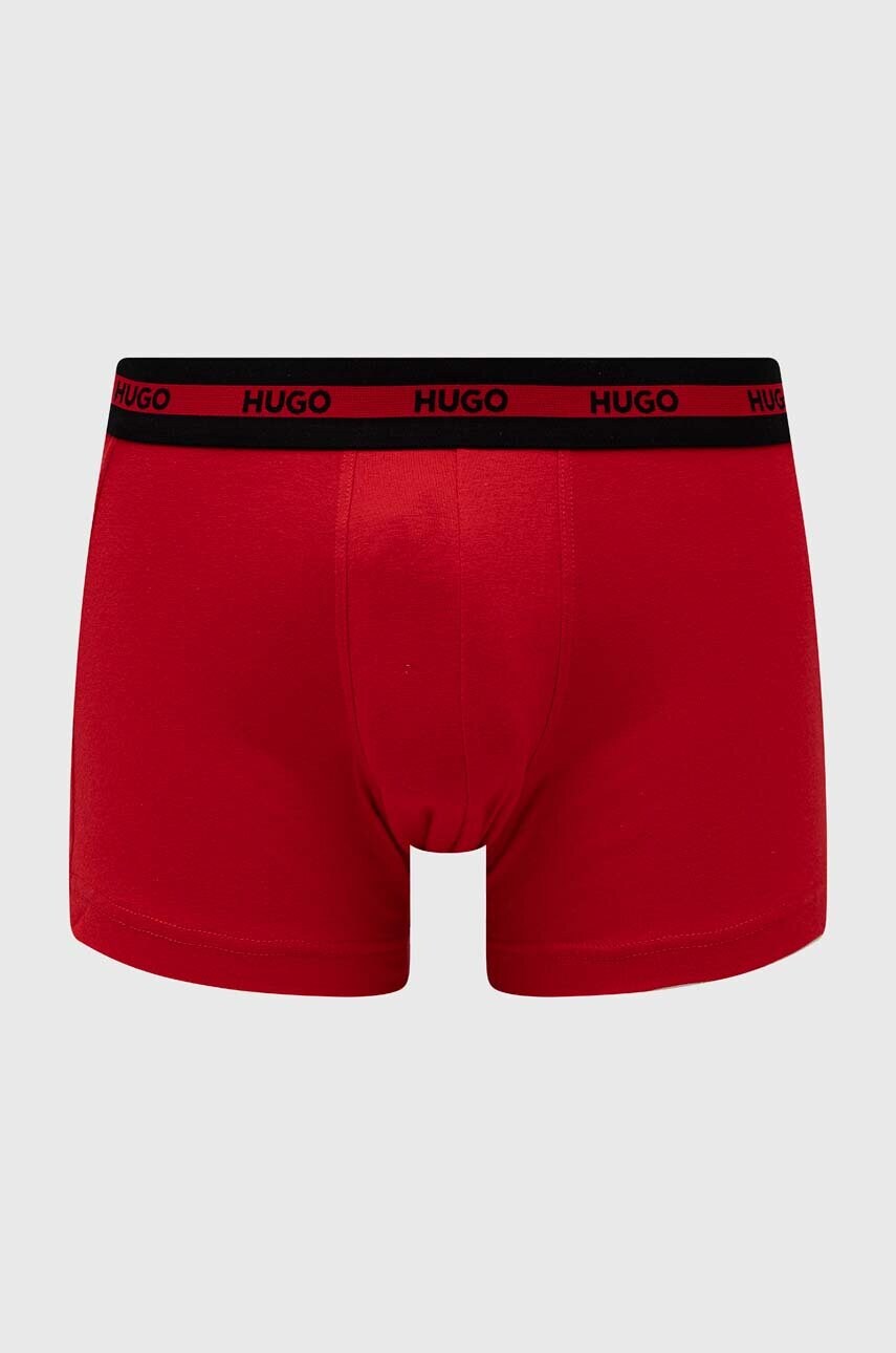 Боксери HUGO 3-pack чоловічі колір червоний 50492375