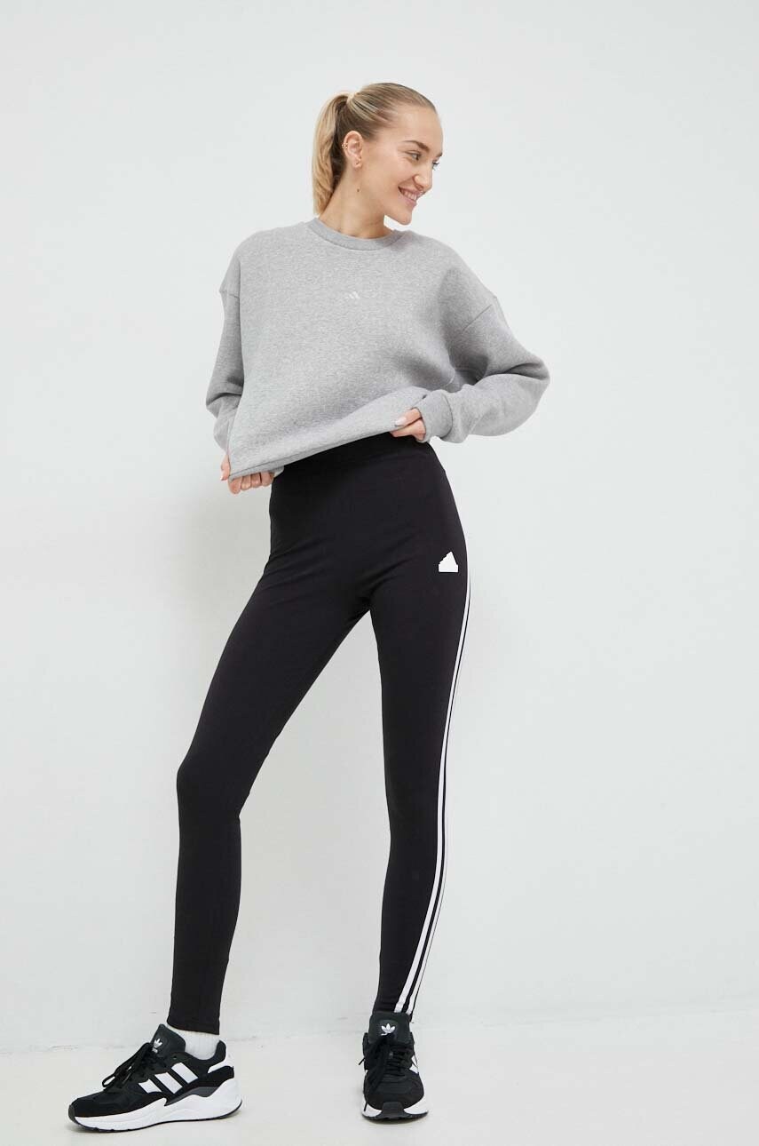 Кофта adidas жіноча колір сірий меланж