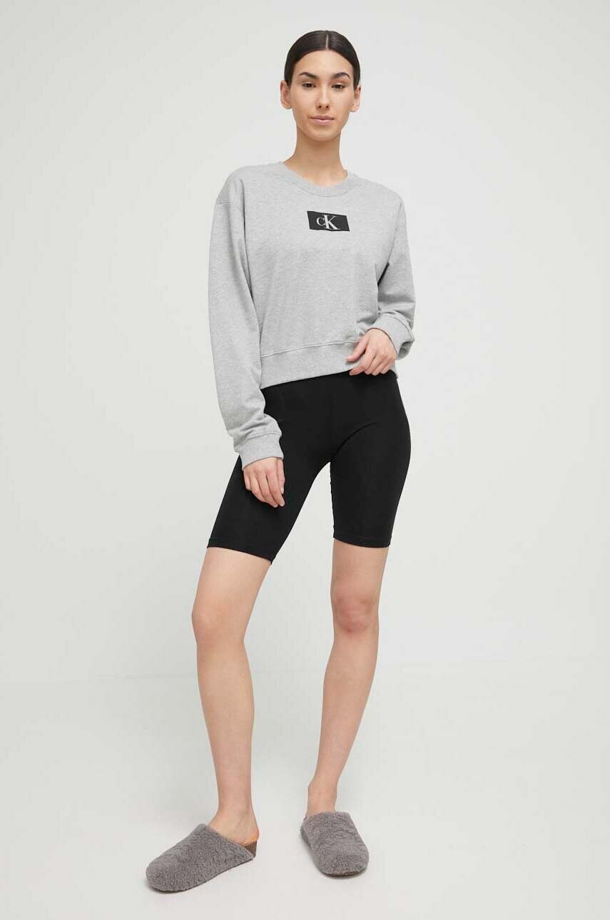 Бавовняна кофта лаунж Calvin Klein Underwear колір сірий