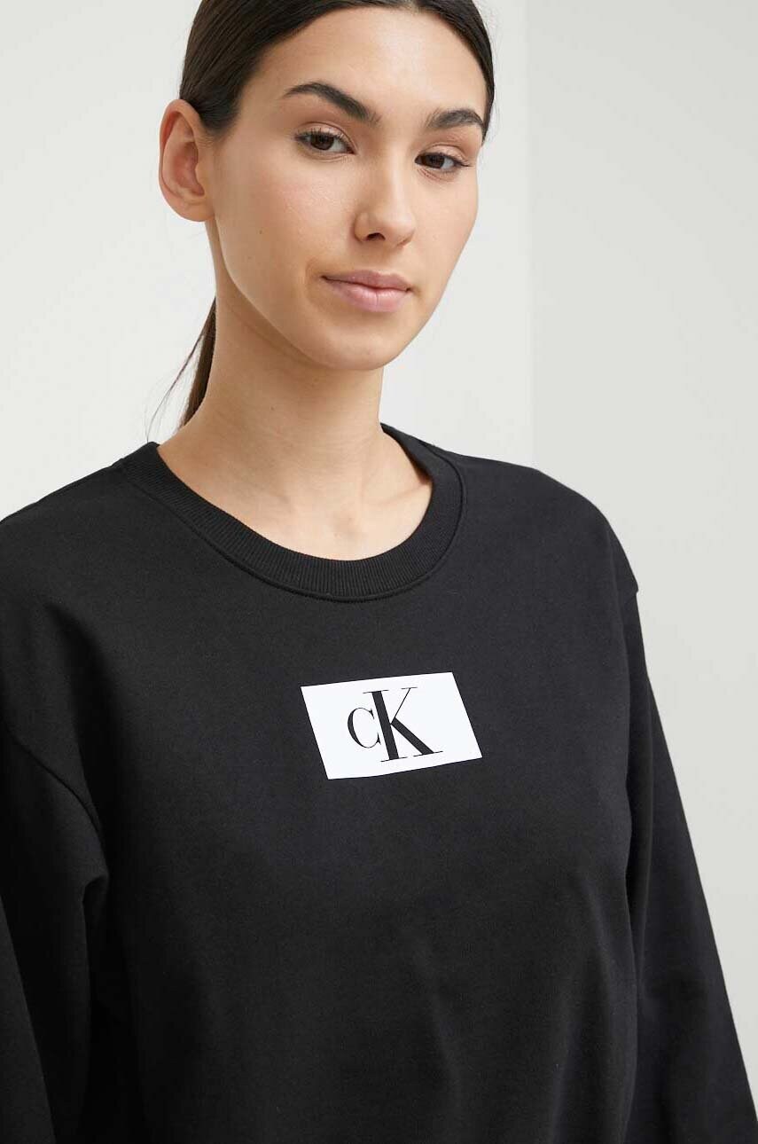Бавовняна кофта лаунж Calvin Klein Underwear колір чорний