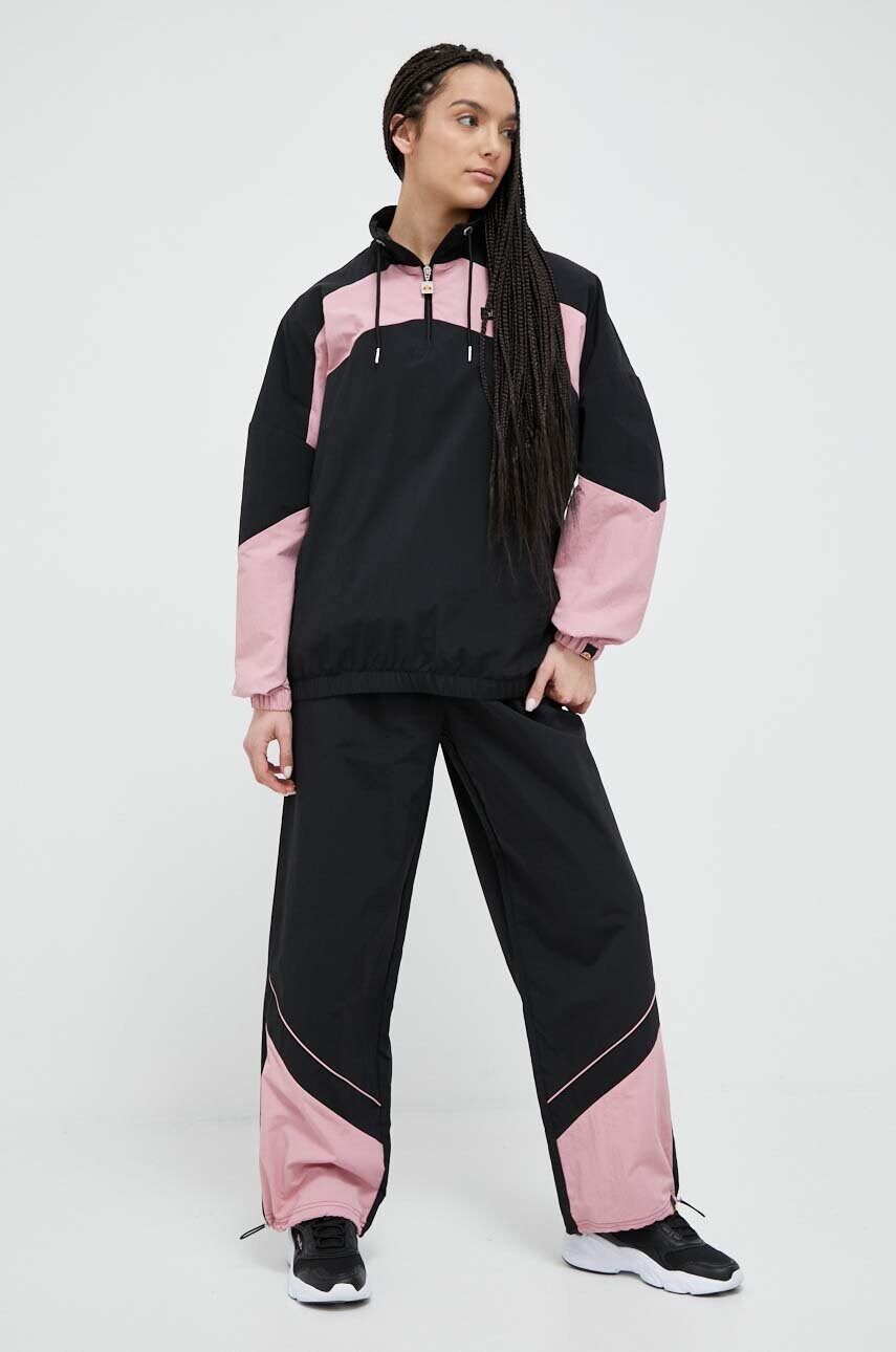 Куртка Ellesse жіноча колір чорний перехідна oversize