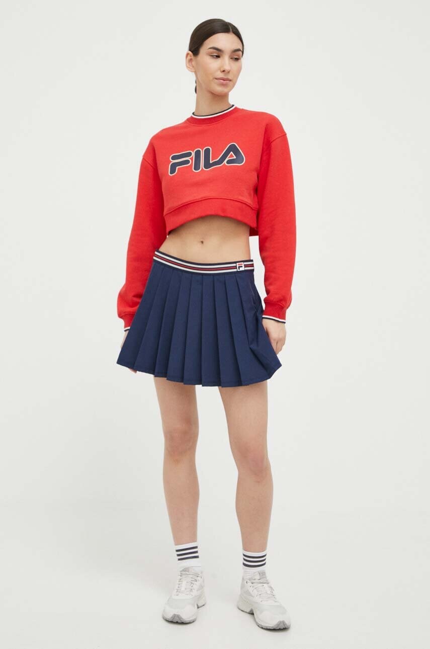 Кофта Fila x Hailey Bieber жіноча колір червоний з принтом