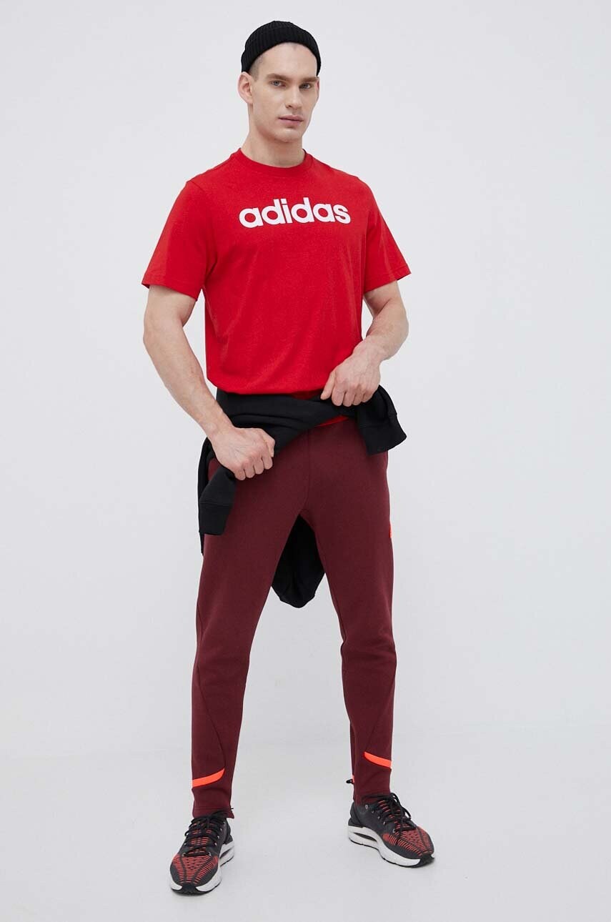 Кофта adidas чоловіча колір чорний з капюшоном з принтом