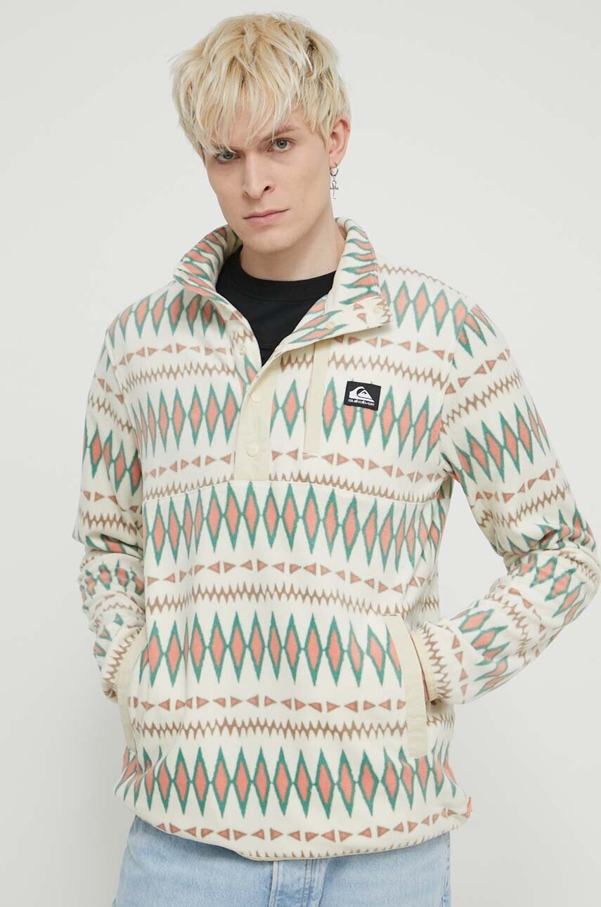 Кофта Quiksilver чоловіча колір бежевий однотонна