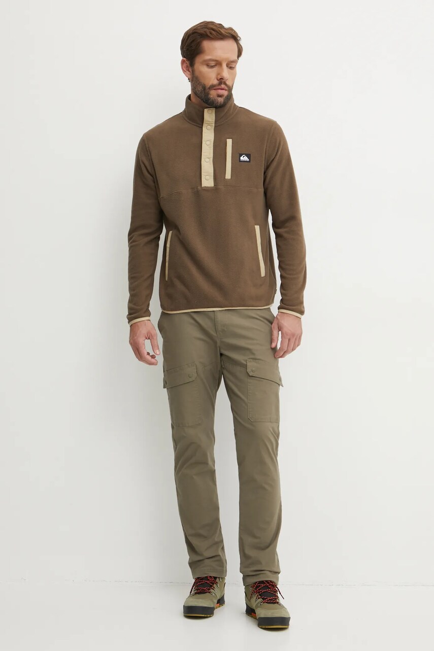 Кофта Quiksilver чоловіча колір коричневий однотонна