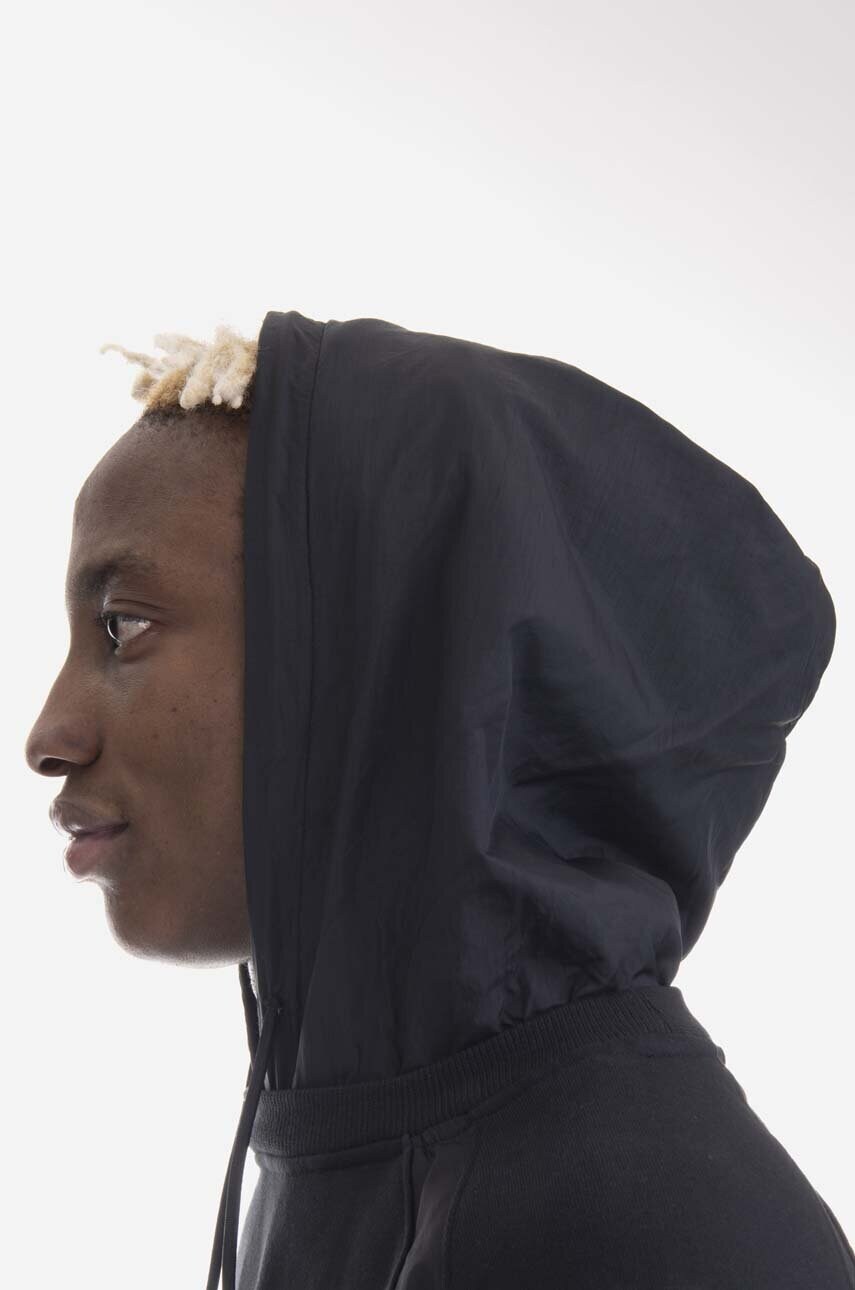 Бавовняна кофта adidas Originals Trefoil Essentials Hoodie чоловіча колір чорний з капюшоном однотонна HR8673-black