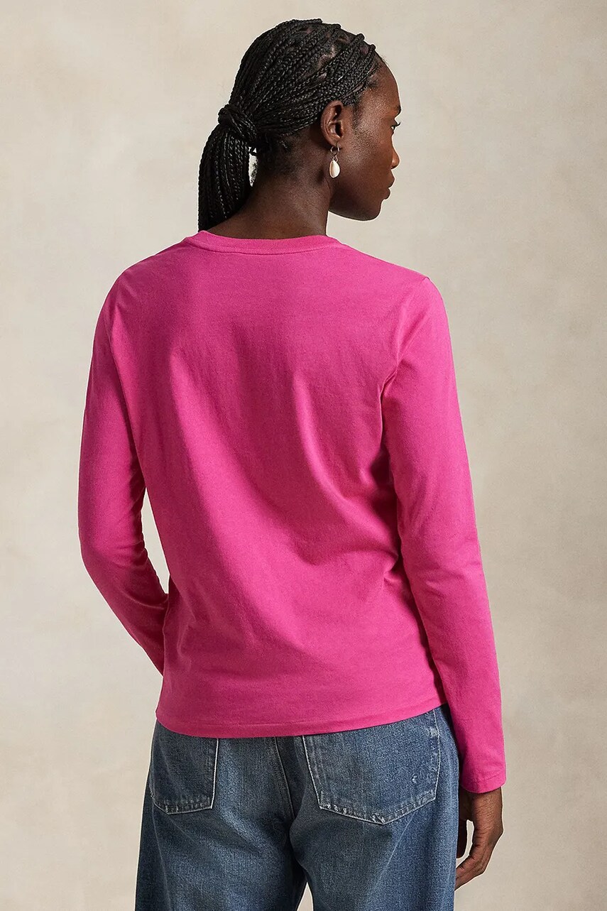 Бавовняний лонгслів Polo Ralph Lauren колір білий 211898699