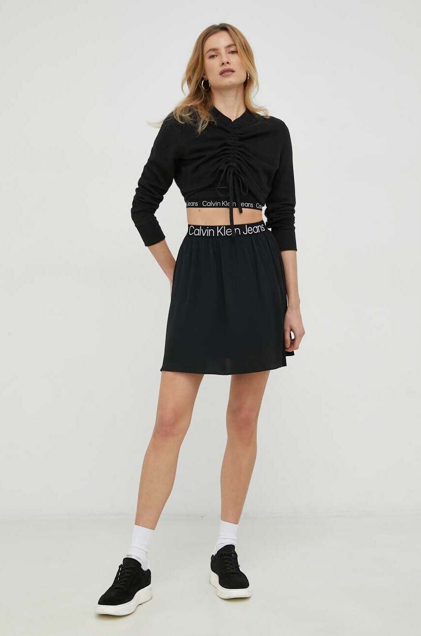 Кофта Calvin Klein Jeans жіноча колір чорний однотонна
