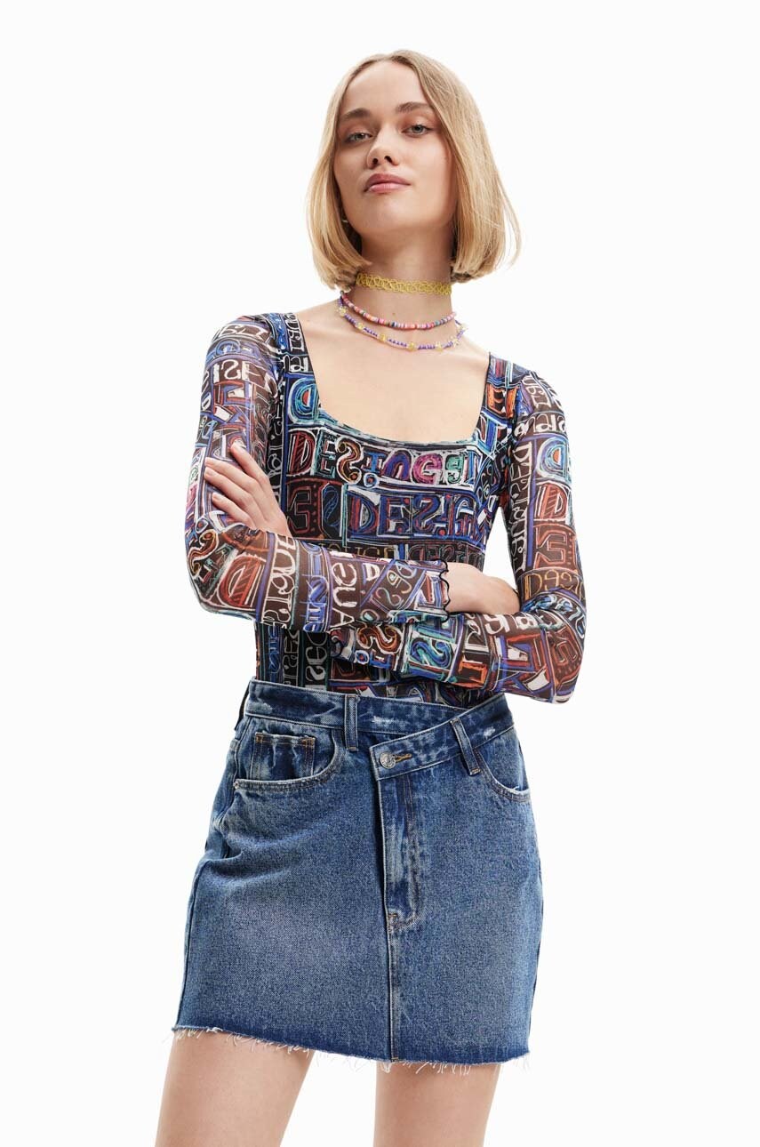 Боді Desigual жіночі колір чорний